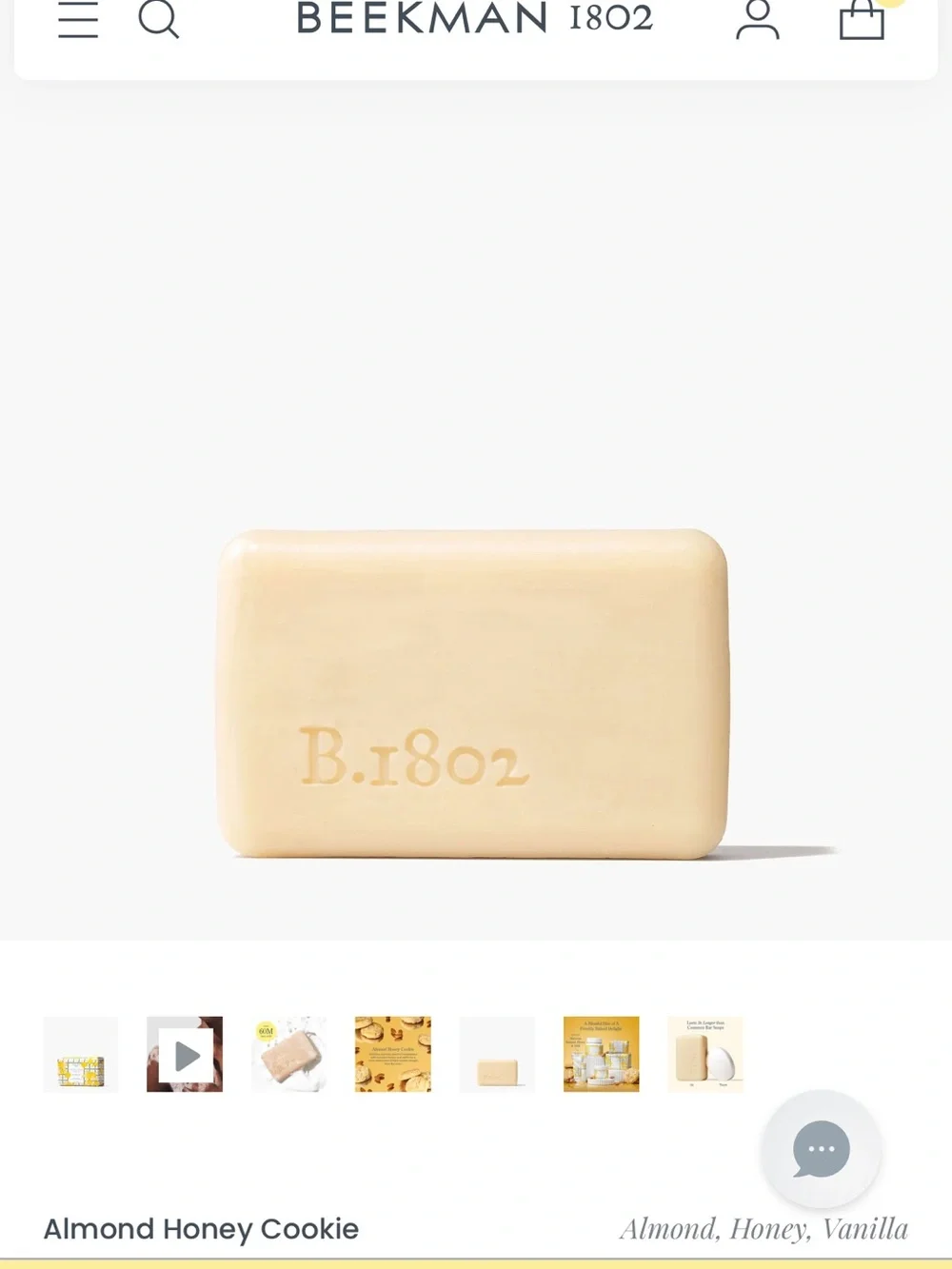 Beekman 1802 Almond Honey Cookie Goat Milk Soap.